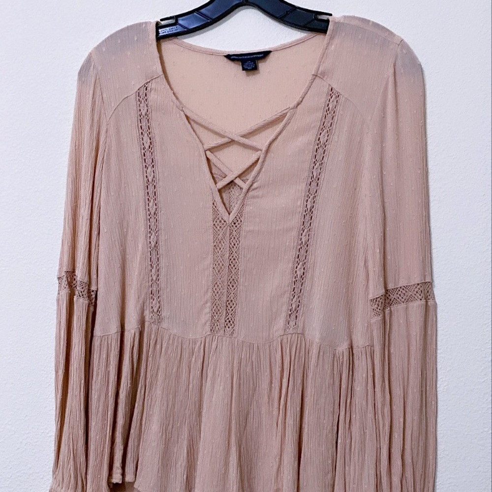 Dusty pink long sleeve blouse / American Eagle